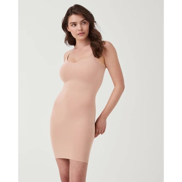 SPANX Natural Nude Socialight Smoothing Slip Cami Dress, Size M - Picture 2 of 13